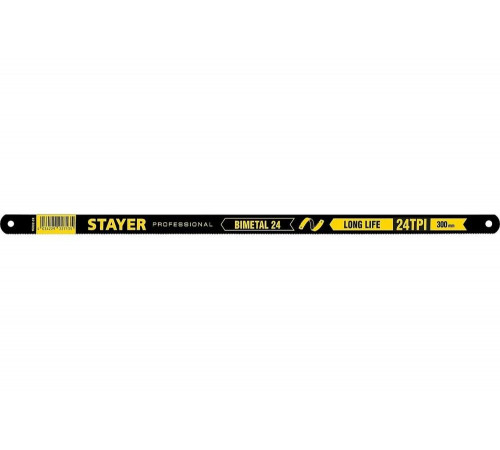 STAYER 24 TPI, 300 мм, 1 шт., полотно для ножовки по металлу Bimetal-24 15932-24-1 Professional STAYER 24 TPI, 300 мм, 1 шт., полотно для ножовки по металлу Bimetal-24 15932-24-1 Professional