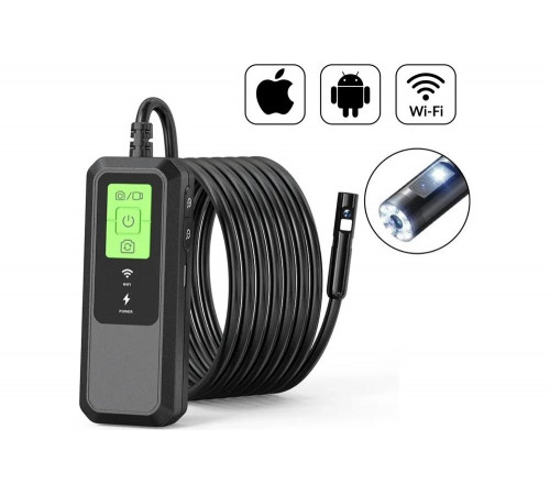 Видеоэндоскоп iCarTool WIFI, для смартфона/планшета, 2 камеры 3.5Мп (2560x1440), зонд 7.9 мм, длина 3м IC-V803-2
