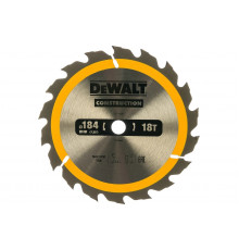 Пильный диск CONSTRUCT 184х16 мм, 18Т, ATB +20град DEWALT DT1938