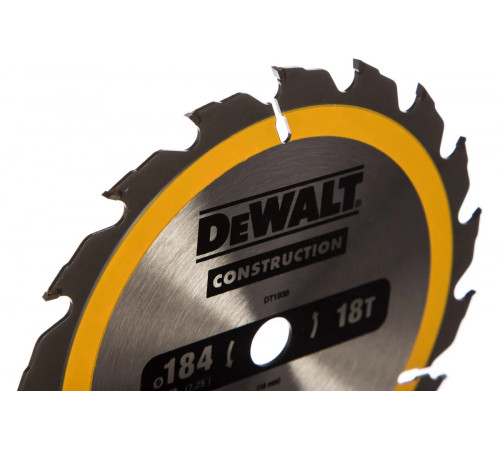 Пильный диск CONSTRUCT 184х16 мм, 18Т, ATB +20град DEWALT DT1938