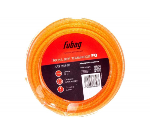 Триммерная леска FUBAG FQ 0.172, 195мм, 160мм, 40мм, Арт. 38746 Триммерная леска FUBAG FQ 0.172, 195мм, 160мм, 40мм, Арт. 38746