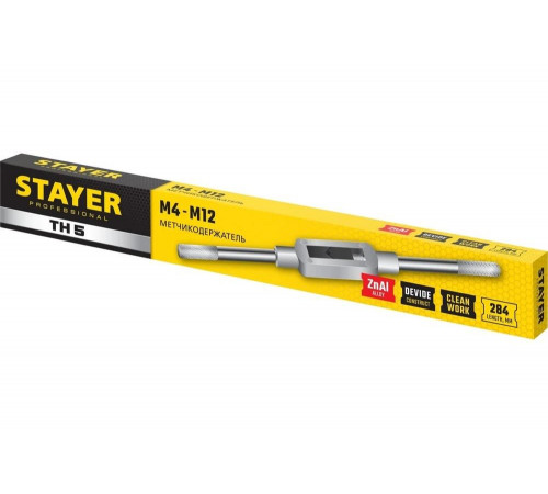 STAYER М4 - М12, L - 284 мм, метчикодержатель 28035-5_z01 STAYER М4 - М12, L - 284 мм, метчикодержатель 28035-5_z01