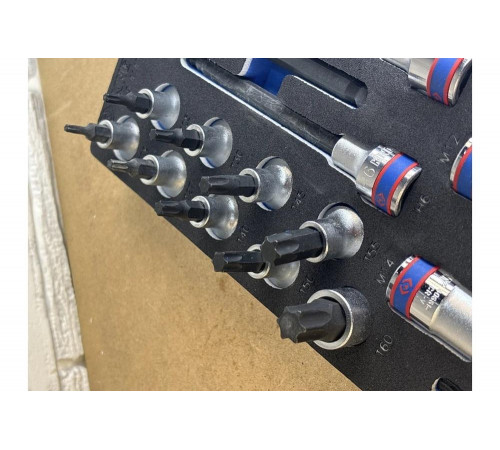 Набор насадок Hex, Torx и Spline, ложемент, 17 предметов KING TONY 9-4147PRV