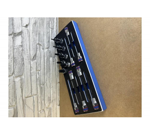 Набор насадок Hex, Torx и Spline, ложемент, 17 предметов KING TONY 9-4147PRV