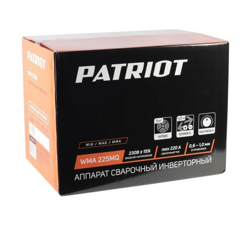 Сварочный аппарат PATRIOT WMA 225MQ 605301755 Сварочный аппарат PATRIOT WMA 225MQ 605301755