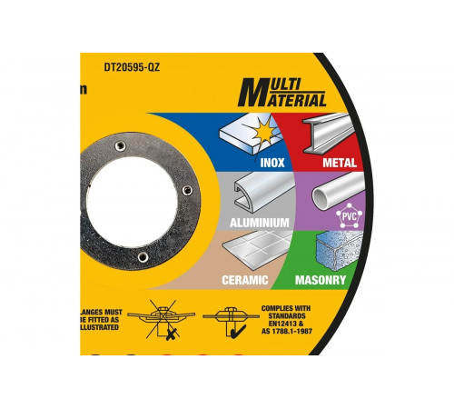 Отрезной диск Dewalt по мультиматериалу 125x1 мм, DT20595 DT20595-QZ