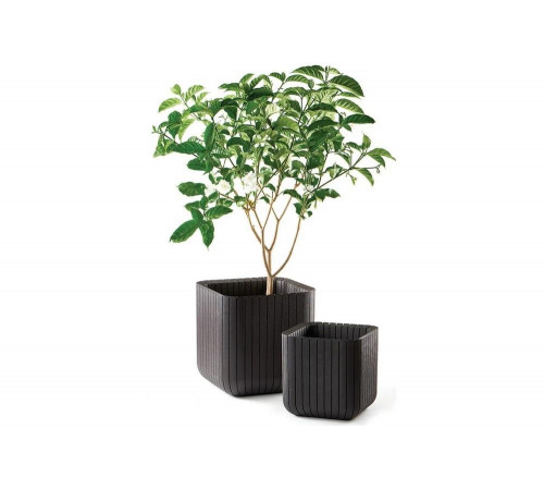 Кашпо Keter CUBE PLANTER M, 22 л, коричневый 230226