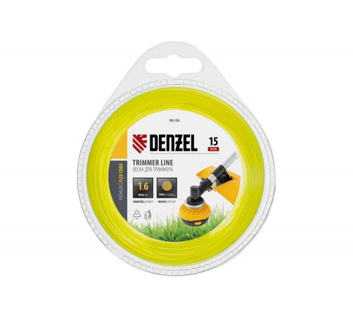Denzel FLEX CORD - надежная леска для триммера 0.06, 155мм, 130мм, 20мм, Арт. 96106 Denzel FLEX CORD - надежная леска для триммера 0.06, 155мм, 130мм, 20мм, Арт. 96106