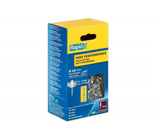 Rapid High-performance-rivet d4.8x14 мм - надежные и прочные заклепки для профессионального использования Rapid High-performance-rivet d4.8x14 мм - надежные и прочные заклепки для профессионального использования
