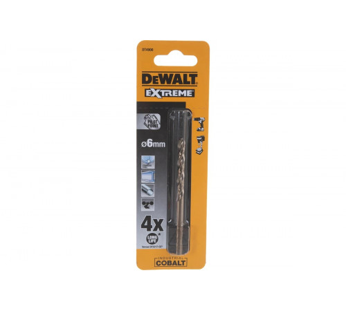 Сверло по металлу COBALT 5% (6х93х52 мм) DEWALT DT4908