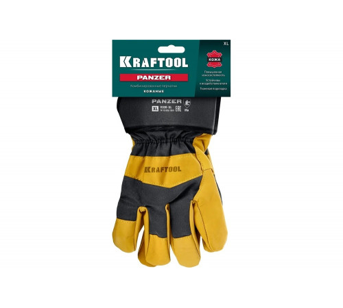 Комбинированные кожаные перчатки KRAFTOOL Panzer XL 11320-XL