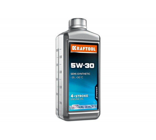 Зимнее полусинтетическое масло KRAFTOOL 5W-30 для 4-тактных двигателей 1 л 41511-1