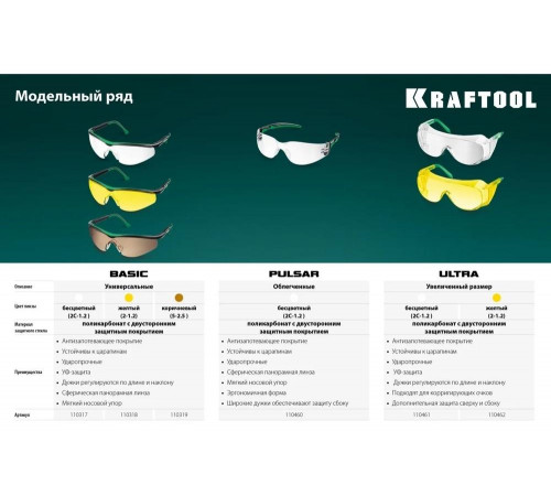 KRAFTOOL жёлтые, устойчивая к царапинам и запотеванию линза увеличенного размера, защитные очки ULTR KRAFTOOL жёлтые, устойчивая к царапинам и запотеванию линза увеличенного размера, защитные очки ULTR