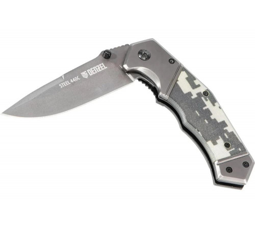 Складной многоцелевой нож Denzel системы liner-lock, с накладкой g10 на эргономичной рукоятке 79209