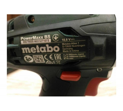 Дрель аккумуляторная METABO POWERMAXX BS x1 600079500 Дрель аккумуляторная METABO POWERMAXX BS x1 600079500