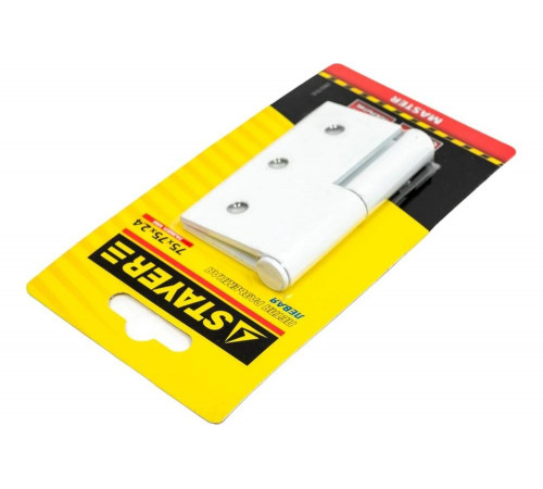 STAYER 75 x 75 x 2.4 мм, 1 шт., цвет белый, левая, петля разъемная 37613-75-2L Master