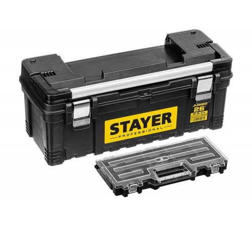 STAYER 656 х 270 х 285 мм (26"), пластиковый, ящик для инструмента JUMBO-26 38003-26_z01 Professional