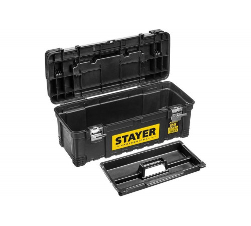STAYER 656 х 270 х 285 мм (26"), пластиковый, ящик для инструмента JUMBO-26 38003-26_z01 Professional