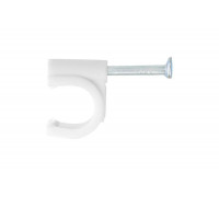 Электроустановочные скобы СИБРТЕХ 6 мм, круглый профиль, 50 шт. 47516