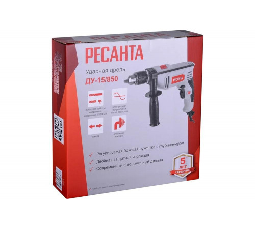 Дрель ударная Ресанта ДУ-15/850