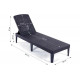 Шезлонг KETER Jaipur Sun lounger, with cushion графит 238416