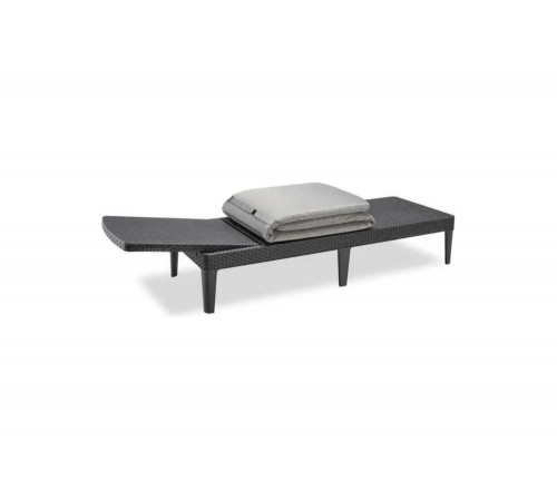 Шезлонг KETER Jaipur Sun lounger, with cushion графит 238416