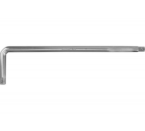Вороток Denzel г-образный, 375x100 мм, квадрат 1/2", crv, матовый хром 14067 Вороток Denzel г-образный, 375x100 мм, квадрат 1/2", crv, матовый хром 14067