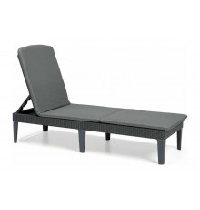 Шезлонг KETER Jaipur Sun lounger, with cushion графит 238416