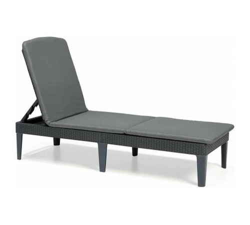 Шезлонг KETER Jaipur Sun lounger, with cushion графит 238416