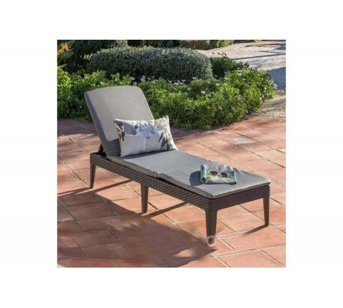 Шезлонг KETER Jaipur Sun lounger, with cushion графит 238416