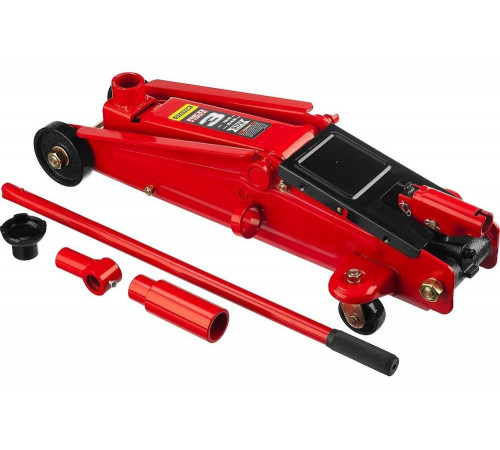 STAYER 3т, 155-545 мм, домкрат гидравлический подкатной RED FORCE 43157-3 STAYER 3т, 155-545 мм, домкрат гидравлический подкатной RED FORCE 43157-3