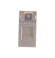 Информационная розетка IEK RJ-45, UTP, категория 5e, 1 модуль CKK-40D-RI1-K01