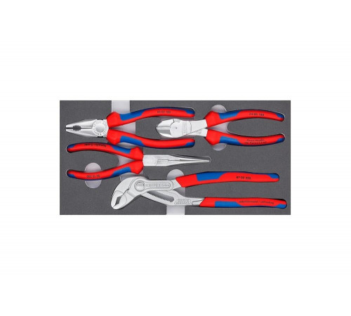 Набор ШГИ KNIPEX COBRA Basic Chrome 4 предмета KN-002001V17 Набор ШГИ KNIPEX COBRA Basic Chrome 4 предмета KN-002001V17