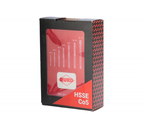Набор машинных метчиков RUKO M3-М12 мм HSSE 7 предметов 245062