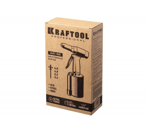 KRAFTOOL 2.4-4.8 мм, заклепочник пневматический AR-48 31184 KRAFTOOL 2.4-4.8 мм, заклепочник пневматический AR-48 31184