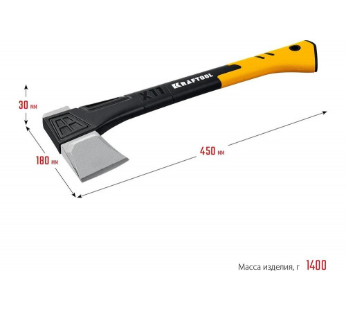 KRAFTOOL X11 1100/1400 г, в чехле, 450 мм, Топор-колун (20660-11) KRAFTOOL X11 1100/1400 г, в чехле, 450 мм, Топор-колун (20660-11)