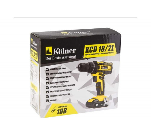 Аккумуляторная дрель-шуруповерт Kolner KCD 18/2L 8020100481 Аккумуляторная дрель-шуруповерт Kolner KCD 18/2L 8020100481