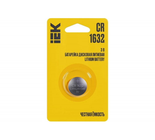 Дисковая литиевая батарейка IEK cr1632 ABT-CR1632-OP-L01 Дисковая литиевая батарейка IEK cr1632 ABT-CR1632-OP-L01