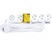 Удлинитель IEK, У05В 5 мест 2P+PE/5м 3х1,5мм2 16А/250В UNO WYP53-16-05-05-ZK