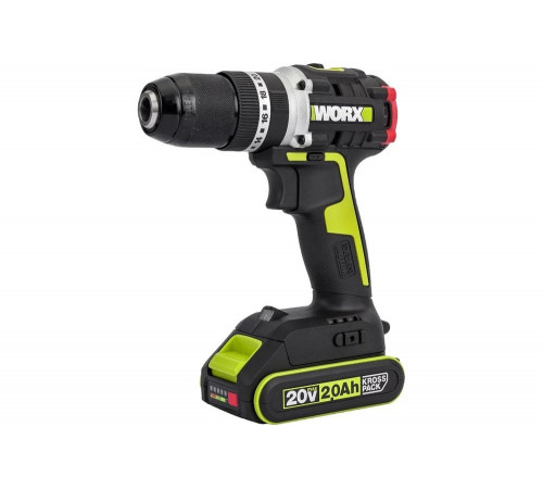 Аккумуляторная дрель-шуруповерт WORX Professional ударный, бесщеточный 20В, 60Нм, 2Ач х2, ЗУ 2 Ач, сумка WU369 Аккумуляторная дрель-шуруповерт WORX Professional ударный, бесщеточный 20В, 60Нм, 2Ач х2, ЗУ 2 Ач, сумка WU369