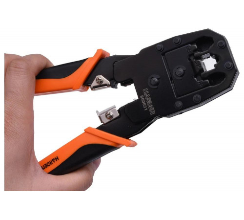 Пресс-клещи для обжима модульных разъемов Harden 190 мм, на RJ45, RJ11, RJ12 660631 Пресс-клещи для обжима модульных разъемов Harden 190 мм, на RJ45, RJ11, RJ12 660631