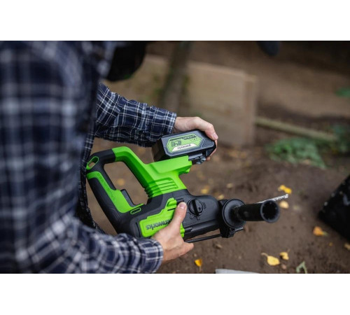 Аккумуляторный бесщеточный перфоратор GreenWorks GD24SDS2K4 3803007UB Аккумуляторный бесщеточный перфоратор GreenWorks GD24SDS2K4 3803007UB