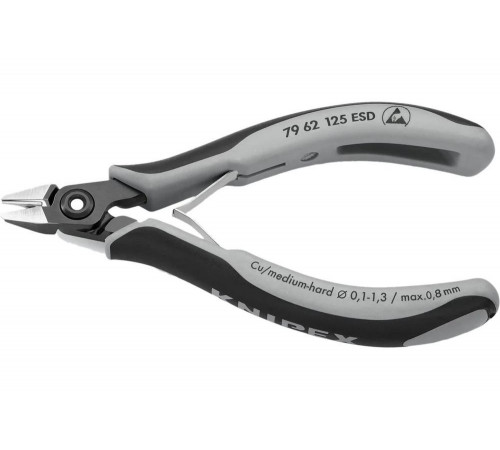 Прецизионные антистатические бокорезы Knipex для электроники ESD 125 мм KN-7962125ESD Прецизионные антистатические бокорезы Knipex для электроники ESD 125 мм KN-7962125ESD