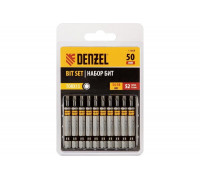 Набор бит TORX T15, 50 мм, сталь S2, шестигранный профиль, 10 шт Denzel 11668