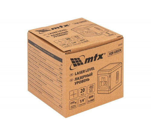 Лазерный уровень MTX xqb green basic set, 20 м, зеленый луч, батарейки, резьба 1/4" 35019 Лазерный уровень MTX xqb green basic set, 20 м, зеленый луч, батарейки, резьба 1/4" 35019