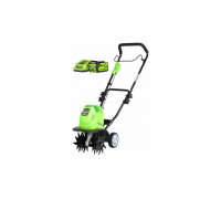 Аккумуляторный культиватор GreenWorks G40TL, 40V, 1хАКБ 4 А.ч, ЗУ 27087VB