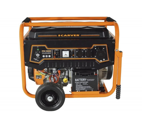 Бензиновый генератор CARVER ppg-10000е lt-192fв, 8,0/8,3квт, 220в, бак 25л,эл.ст, кол/рук. медь 01.020.00041 Бензиновый генератор CARVER ppg-10000е lt-192fв, 8,0/8,3квт, 220в, бак 25л,эл.ст, кол/рук. медь 01.020.00041