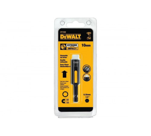 Торцевой ключ DEWALT IMPACT DT7440 10 мм, магнитный Easy Clean DT7440-QZ