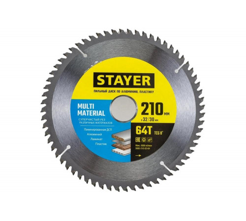 STAYER Multi Material пильный диск из специального сплава STAYER Multi Material пильный диск из специального сплава