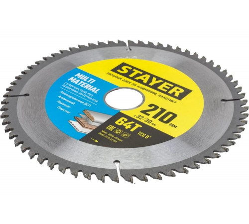 STAYER Multi Material пильный диск из специального сплава STAYER Multi Material пильный диск из специального сплава